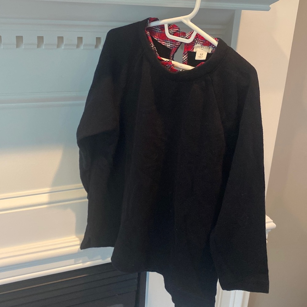 Girls crewcuts by JCrew size 12 ruffle top sweater.